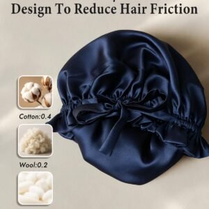 Pure Silk Double Layer Bonnet with Ribbon