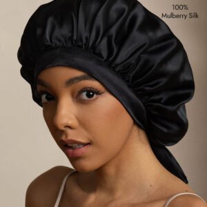 Women's Mulberry Silk Bonnet with Long Ribbons