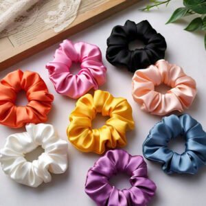 Bundle Pure Silk Large Hair Scrunchies Box ( 8 and 16 pieces )